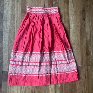 Vintage Embroidered Pink Skirt‎ No Size Boho Cottagecore Farmhouse 1950’s